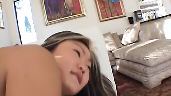 Asian Teen Gives A Deep Blowjob And Gets A Facial