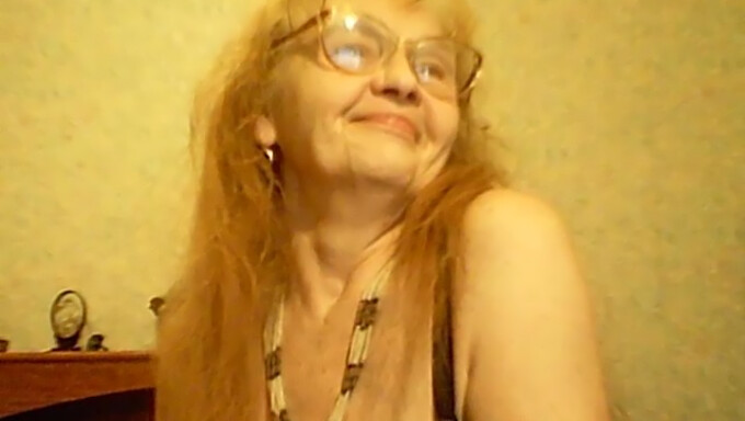 Chris, The Red-Haired Granny, Takes Care Of Her Pussy And Facial