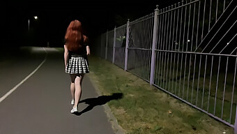 Redhead On The Streets: A Masturbation Adventure