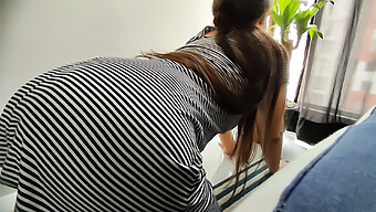 Stepmom'S Plant Inspection Turns Into An Unexpected Ass-Pounding Session