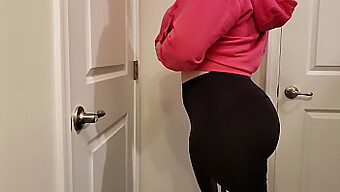 Chubby Yoga Pants And A Big Butt In A Solo Video