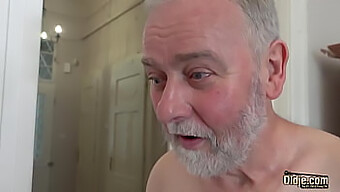 Cumming Inside: An Older Man With A White Beard And Hair Has Sex With A Young Nympho Who Craves His Cock