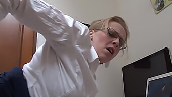 Boss'S New Employee Gets Her Tight Ass Stretched By Him