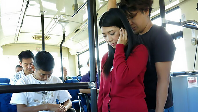 Japanese Brunette Aimi Nagano Gets Her Ass Pounded In A Bus